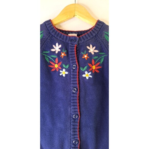 HANNAH ANDERSON Knit Floral Print Button Up Cardigan Girls Sz 6/7 Cottage Core - Picture 6 of 8